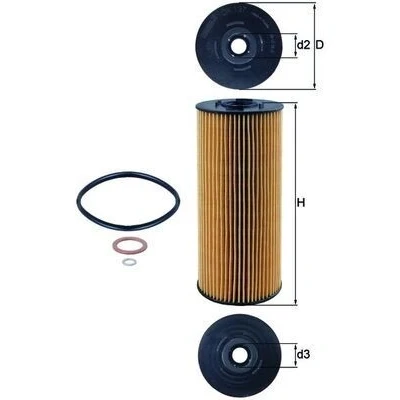 Bilde av MAHLE ORIGINAL OX 137D Oljefilter Filterinnsats MERCEDES BENZ: T2/L Varebil / Stasjonsvogn, ATEGO, NG, SCANIA: P,G,R,T series, 2 series