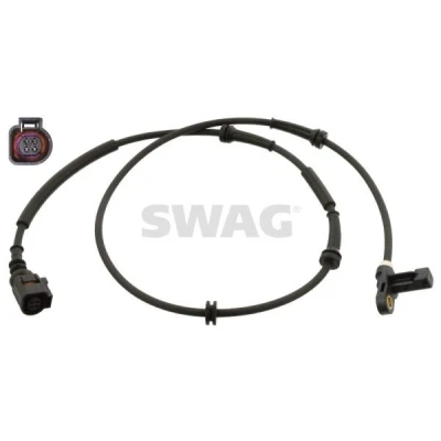 Bilde av SWAG 30 10 7733 ABS Sensor venstre bakaksel, høyre bakaksel 1090 VOLKSWAGEN: Sharan I, SEAT: Alhambra FORD: Galaxy Mk1 MPV