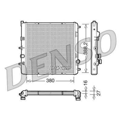 Bilde av DENSO DRM07003 Radiator Aluminium 380 388 16