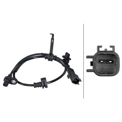 Bilde av HELLA 6PU 358 218 681 ABS Sensor med klammer Hall prinsipp 2 525 FORD: Mondeo 5 Kombi