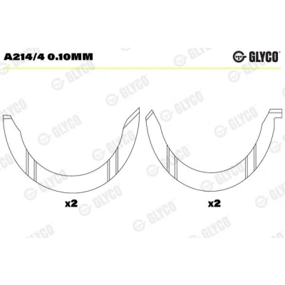Bilde av GLYCO A214/4 0.10mm avstandsskive, veivaksel PEUGEOT: 206 Hatchback