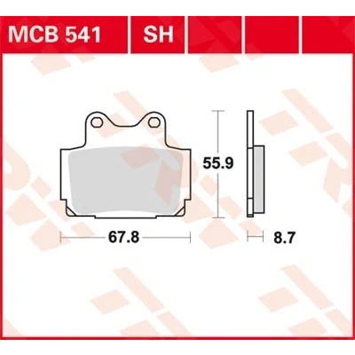 Bilde av TRW Sinter Street MCB541SH Bremseklosser