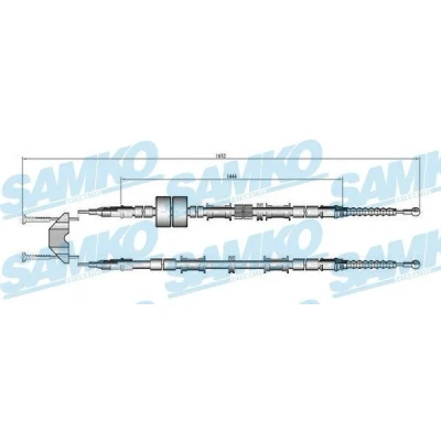 Bilde av LPR C0652B Bremsekabel 1615/1440+1615/1440 Skivebrems OPEL: Meriva A