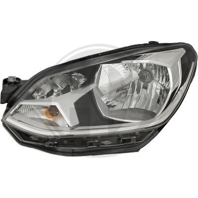 Bilde av DIEDERICHS 2236181 Frontlykter venstre H4, W21/5W, PY21W med kjørelys (LED) motor for høydejustering hovedlys