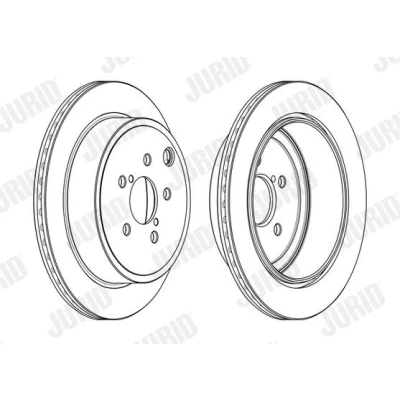 Bilde av JURID 563109JC Bremseskiver 290 18 5 100 ventilert belagt uten tilbehør SUBARU: Outback IV, Legacy 5, BRZ Coupé, TOYOTA: GT86 Coupé