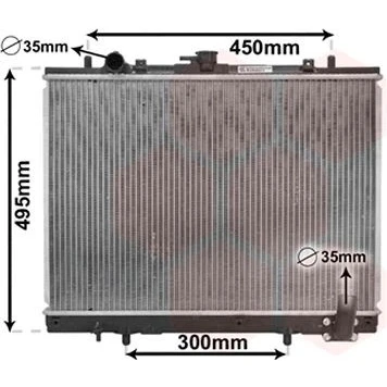 Bilde av VAN WEZEL 32002161 Radiator Aluminium 425 625 40 Kjøleribber loddet MITSUBISHI: L200 III Pick up