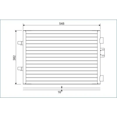 Bilde av VALEO 817602 Kondensator uten tørker Aluminium 382 R 134a