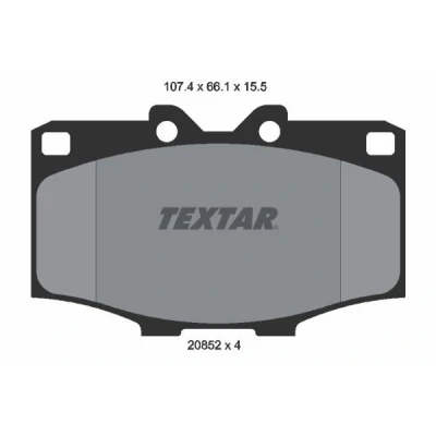 Bilde av TEXTAR 2085201 Bremseklosser ikke klargjort for slitasjeindikator TOYOTA: HILUX 6 Pick up, Land Cruiser Prado 70 SUV, 60