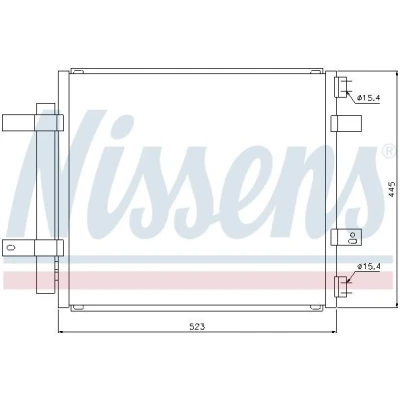 Bilde av NISSENS 94866 Kondensator med tørker Aluminium 523 R 134a