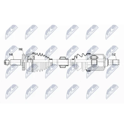 Bilde av NTY NPW HY 565 Drivaksel framaksel venstre 668 99 HYUNDAI: SANTA FE 2