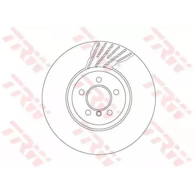 Bilde av TRW DF6613S Bremseskiver 374 36 5 120 ventilert, todelt bremseskive høy karbon BMW: Touring, Sedan, 7