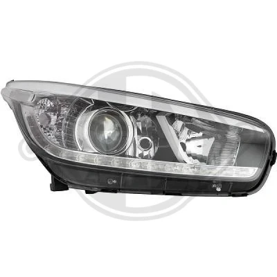 Bilde av DIEDERICHS 6554082 Frontlykter høyre H7/H7 med kjørelys (LED) motor for høydejustering hovedlys KIA: cee‘d II Hatchback