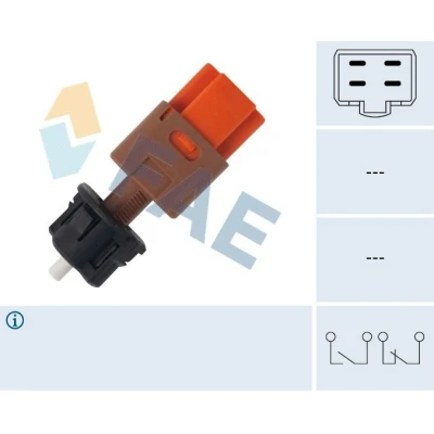 Bilde av FAE 24455 bremselysbryter mekanisk 4 NISSAN: Qashqai / Qashqai+2 I