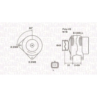 Bilde av MAGNETI MARELLI 063731881010 Dynamo 14V 120A RENAULT: MEGANE 3 Grandtour, Kangoo I Express, 2 Kombi