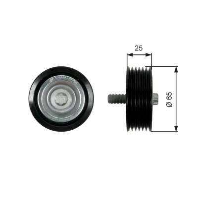 Bilde av GATES T36433 Styrerulle FleetRunner Micro V Stretch Fit med riller MERCEDES BENZ: G Klasse SUV, E T modell, Sedan