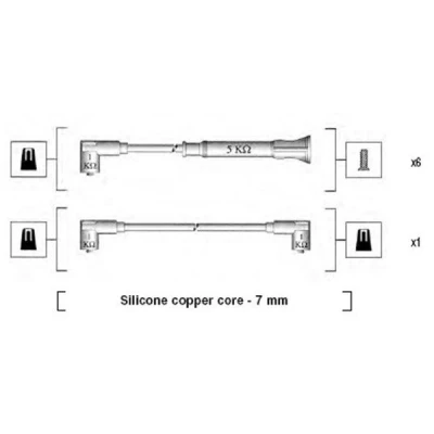 Bilde av MAGNETI MARELLI 941075040546 Pluggledninger BMW: 5 Sedan, 3 Sedan