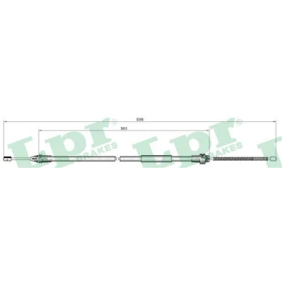Bilde av LPR C0683B Bremsekabel 1340/1000 Trommelbrems RENAULT: CLIO 2