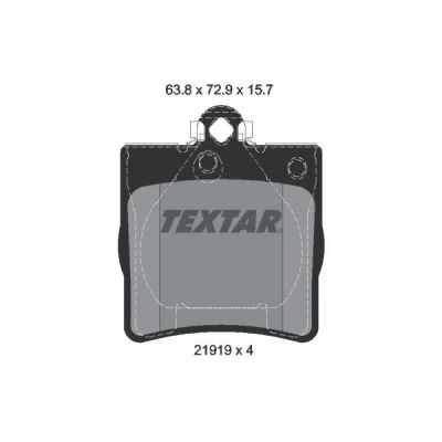 Bilde av TEXTAR 2191903 Bremseklosser ikke klargjort for slitasjeindikator MERCEDES BENZ: E Klasse Sedan, T modell, C Sedan