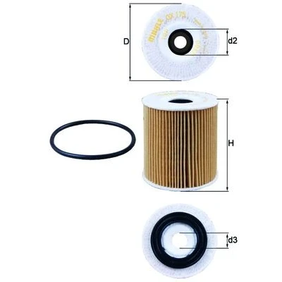 Bilde av Oljefilter MAHLE ORIGINAL OX 175D