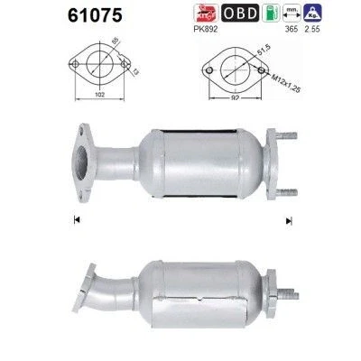 Bilde av AS 61075 Katalysator Euro5/Euro6 365