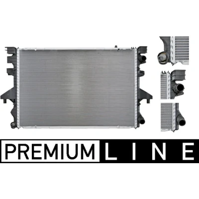 Bilde av MAHLE ORIGINAL CR 583 000P Radiator for kjøretøy med/uten klimaanlegg 710 468 32 Kjøleribber loddet VOLKSWAGEN: Transporter 5, 5 Bus