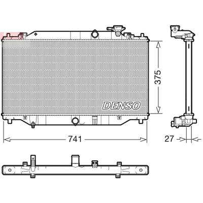 Bilde av DENSO DRM44049 Radiator 375 751 27