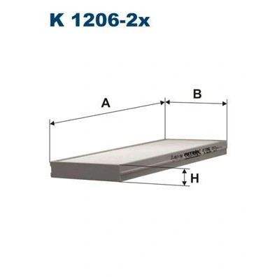 Bilde av FILTRON K 1206 2x Kupéfilter Partikkelfilter 232 106,5 20
