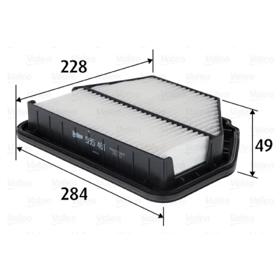 Bilde av VALEO 585461 Luftfilter 49 228 284 Filterinnsats OPEL: Antara, CHEVROLET: Captiva