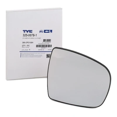 Bilde av TYC 325 0078 1 Speilglass venstre øvre del OPEL: Vivaro A Combi, RENAULT: TRAFIC 2 Bus