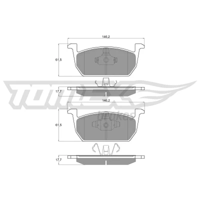 Bilde av Bremseklosser sett TOMEX Brakes TX 18 73
