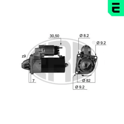 Bilde av ERA 220346A Starter 12 1,4 9 FIAT: Ducato III Flatvogn lastebil / Chassis, Minibuss, Doblo II Varebil Stasjonsvogn, SAAB: 3 Cabrio