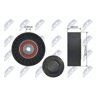 Bilde av Styrerulle kilerem, audi,porsche,vw, 059 903 133 F, J, 059903133F, 059903133J, 958 102 361 50, 51, 95810236150,