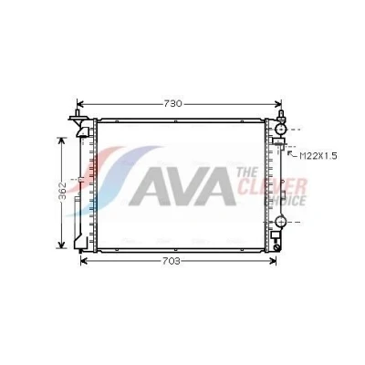 Bilde av PRASCO RT2259 Radiator Aluminium 632 452 32 Kjøleribber satt sammen mekanisk