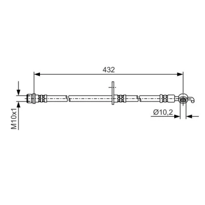 Bilde av BOSCH 1 987 481 A58 Bremseslange 432 10,2 TOYOTA: Land Cruiser 200