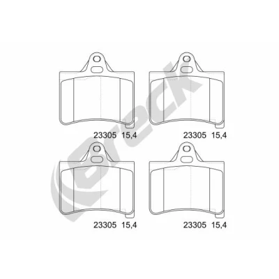 Bilde av BRECK 23305 00 702 Bremseklosser ikke klargjort for slitasjeindikator CITROËN: C5 I Stasjonsvogn, II Hatchback