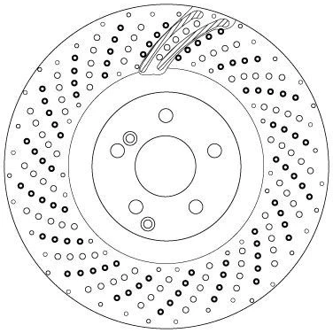 Bilde av TRW DF6873S Bremseskiver 360 36 5 112 perforert / ventilert spraylakkert MERCEDES BENZ: E Klasse T modell, C Sedan