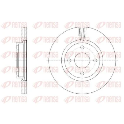 Bilde av REMSA Bremseskive FORD: FIESTA 7 framaksel 278mm 23mm ventilert 62555.10 2272661,K1BC1125AB Bremseskiver, Skivebremser