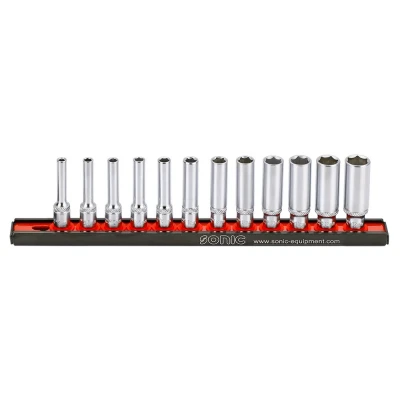 Bilde av SONIC 101204 Pipesett 12 sekskant Krom vanadium stål, Aluminium 1/4 firkant