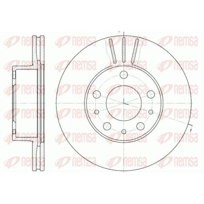 Bilde av REMSA 6476.10 Bremseskiver framaksel 280, 280 24 5 ventilert FIAT: Ducato III Flatvogn lastebil / Chassis, II lastebil/Chassis