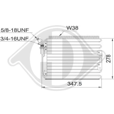 Bilde av DIEDERICHS DCC1997 Kondensator Aluminium R 134a
