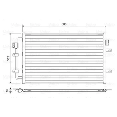 Bilde av VALEO 822551 Kondensator med tørker Aluminium 362