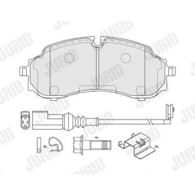 Bilde av Bremseklosser sett, Framaksel, ford transit v363 flak/chassi, skåp, LK4Z2001B, LK4Z2001D