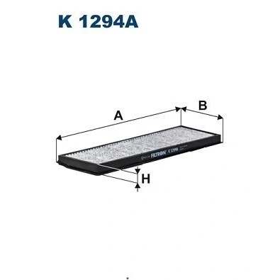 Bilde av FILTRON K 1294A Kupéfilter Karbonfilter 377 123 20 SCANIA: P,G,R,T series