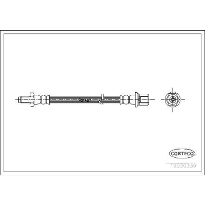 Bilde av CORTECO 19030339 Bremseslange foran og bak 319 TOYOTA: Land Cruiser Prado 70 SUV