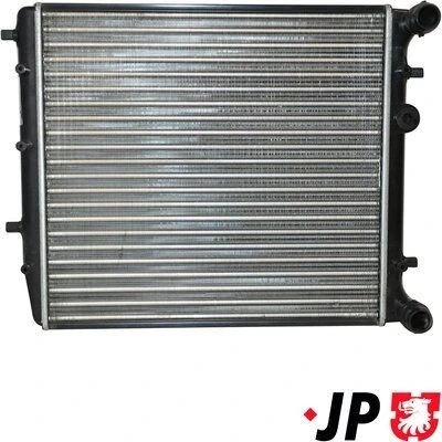 Bilde av JP GROUP 1114201000 Radiator Aluminium, plast for kjøretøy uten luftkondisjonering 430 414 23 Manuel girkasse SKODA: Fabia 2, 1 Combi