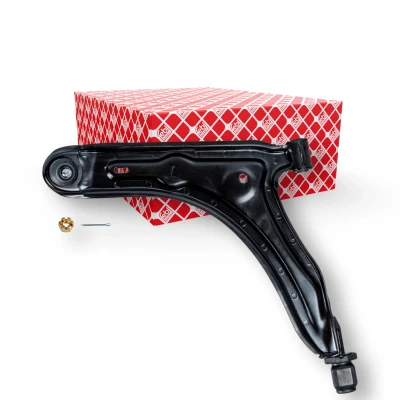 Bilde av FEBI BILSTEIN 12958 Bærebru med støtte / styreledd, kronemutter, lager framaksel venstre, nede Casterstag stålplate