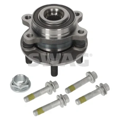 Bilde av SWAG 33 11 0456 Hjullagersett framaksel med integrert magnetisk senorring, festemateriell, ABS hjulnav 85 vinkelrullelager