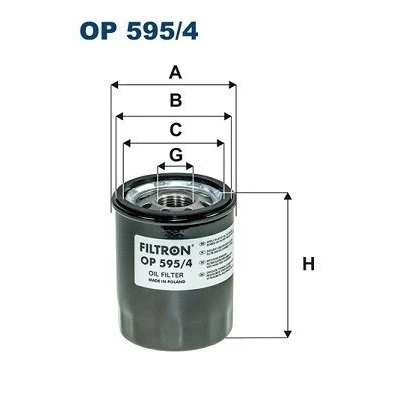 Bilde av FILTRON OP 595/4 Oljefilter M 20 X 1.5 6H Påskruingsfilter SUBARU: XV I, Outback V, Forester IV