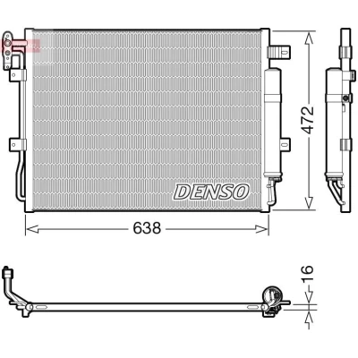 Bilde av DENSO DCN14003 Kondensator med tørker R 134a