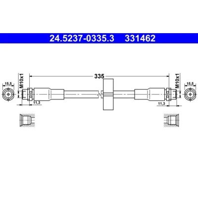 Bilde av Bremseslange, Framaksel, audi allroad c5, 4Z7 611 707 A,